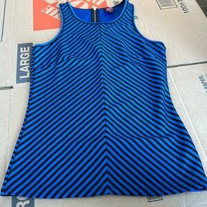 Black and blue striped top